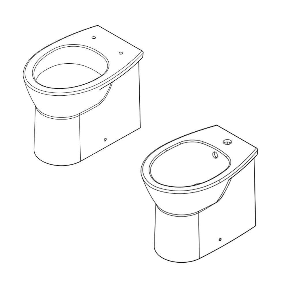 Sanitari Filoparete modello Casual Wc