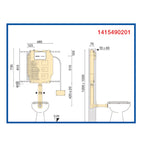Cassetta di scarico a incasso Pucci Eco Sfioro per pareti in muratura 9-4 Litri