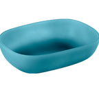 Lavabo da appoggio in resina Blu matt semi-trasparente serie ''Snob2.0'' Cipi 55cm