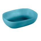 Lavabo da appoggio in resina Blu matt semi-trasparente serie ''Snob2.0'' Cipi 55cm