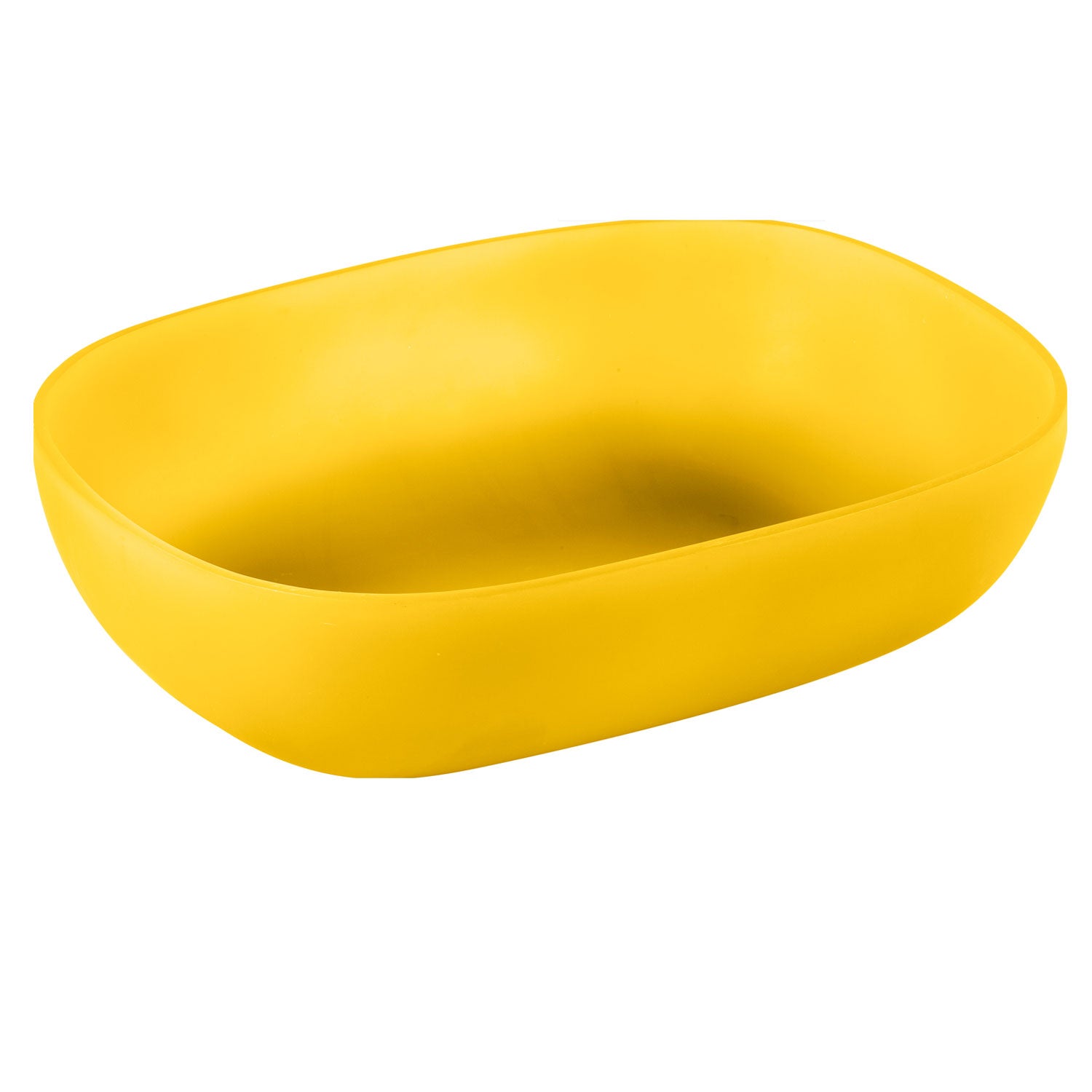 Lavabo da appoggio in resina Giallo matt semi-trasparente serie ''Snob2.0'' Cipi 55cm