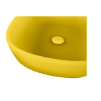 Lavabo da appoggio in resina Giallo matt semi-trasparente serie ''Snob2.0'' Cipi 55cm