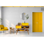 Lavabo da appoggio in resina Giallo matt semi-trasparente serie ''Snob2.0'' Cipi 55cm