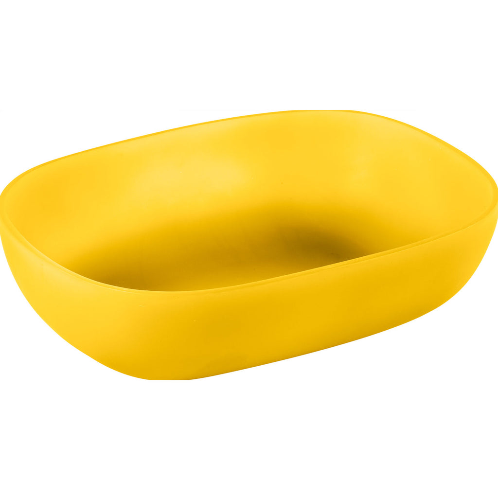 Lavabo da appoggio in resina Giallo matt semi-trasparente serie ''Snob2.0'' Cipi 55cm