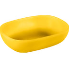 Lavabo da appoggio in resina Giallo matt semi-trasparente serie ''Snob2.0'' Cipi 55cm
