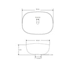 Lavabo da appoggio in resina Grigio matt semi-trasparente serie ''Snob2.0'' Cipi 55cm