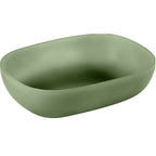 Lavabo da appoggio in resina Verde matt semi-trasparente serie ''Snob2.0'' Cipi 55cm