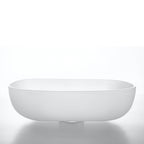 Lavabo da appoggio in resina Bianco matt semi-trasparente serie ''Snob2.0'' Cipi 55cm