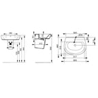 Lavabo sospeso Ceramica Dolomite modello Demy 60x48 cm