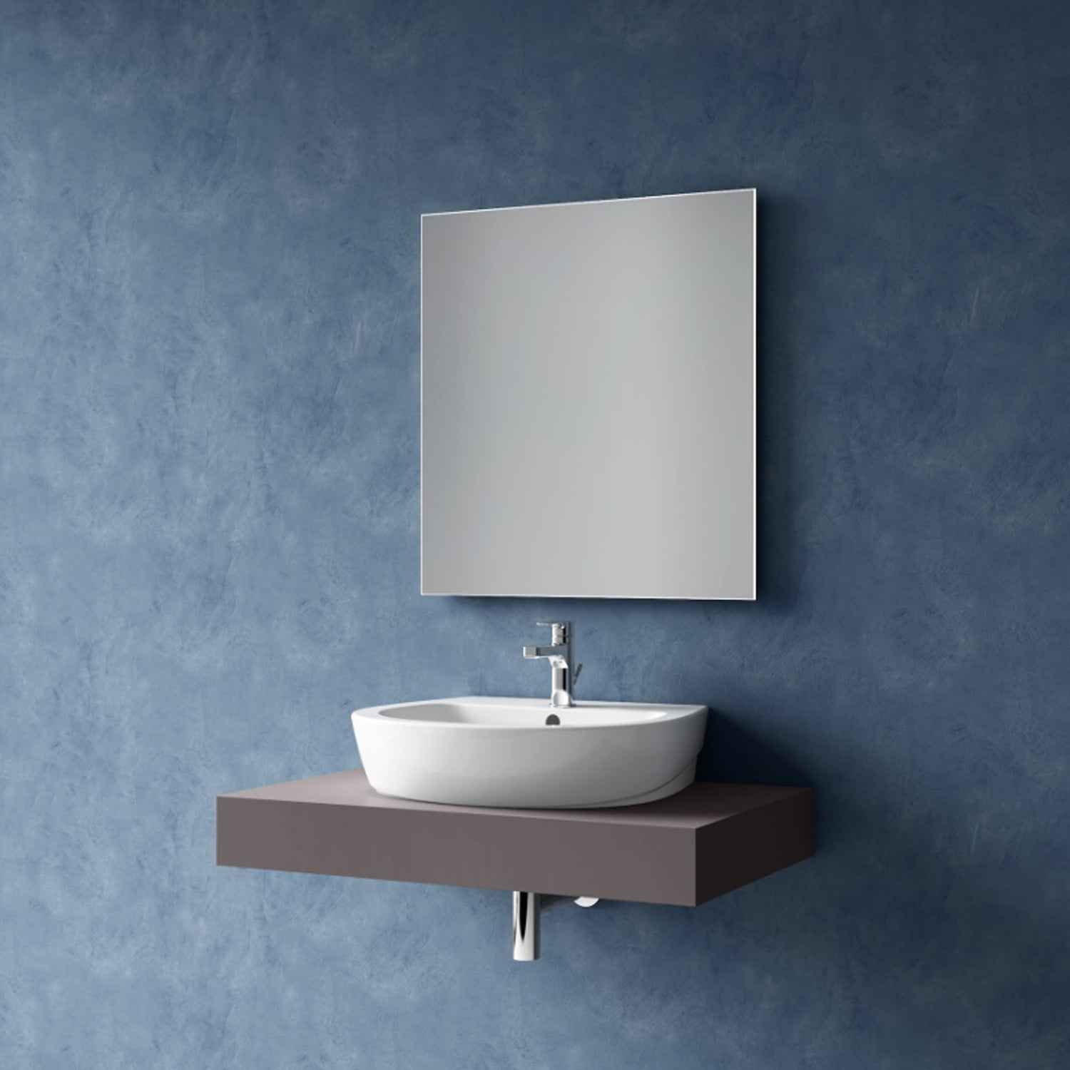 Lavabo da appoggio Ceramica Dolomite modello Demy 55x46 cm