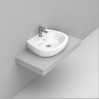 Lavabo da appoggio Ceramica Dolomite modello Demy 55x46 cm