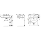 Lavabo da appoggio Ceramica Dolomite modello Demy 55x46 cm