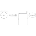 Lavabo rotondo BathCore Ã¸41 cm - Bianco lucido