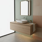Lavabo quadrato con lati arrotondati BathCore 40x40 cm - Bianco lucido