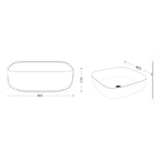 Lavabo quadrato con lati arrotondati BathCore 40x40 cm - Bianco lucido