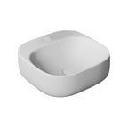 Lavabo quadrato con lati arrotondati BathCore 45x45 cm - Bianco lucido