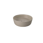 Lavabo da appoggio tondo bordi sottili Sensation in ceramica diametro 42 cm- Cappuccino Opaco
