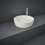 Lavabo da appoggio tondo bordi sottili Sensation in ceramica diametro 42 cm- Beige Opaco