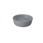 Lavabo da appoggio tondo bordi sottili Sensation in ceramica diametro 42 cm- Grigio Opaco