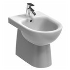 Sanitari filoparete wc+bidet +sedile normal close Geberit 'Selnova' cm 53