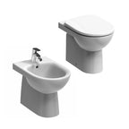 Sanitari filomuro wc+bidet +sedile soft close Geberit 'Selnova' cm 53