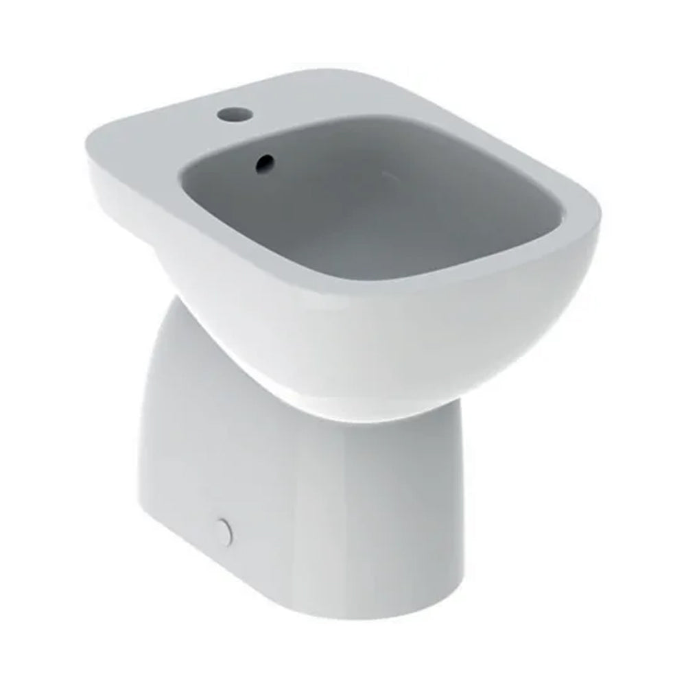 Sanitari distanziati da parete con scarico a terra wc+bidet +sedile tradizionale Geberit 'Fantasia 2' cm 53