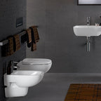 Sanitari sospesi wc+bidet +sedile soft close Geberit 'Fantasia 2' cm 51