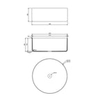 Lavandino da appoggio in argilla cm 42x16h serie Indextinta by Cipi - interno Giallo mostarda