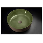 Lavandino da appoggio in argilla cm 42x16h serie Indextinta by Cipi - interno Smeraldo Buddah