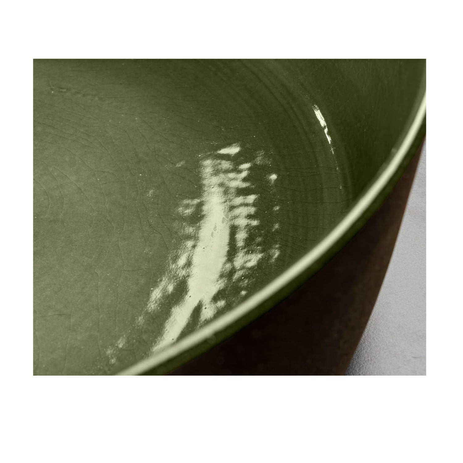 Lavandino da appoggio in argilla cm 42x16h serie Indextinta by Cipi - interno Smeraldo Buddah