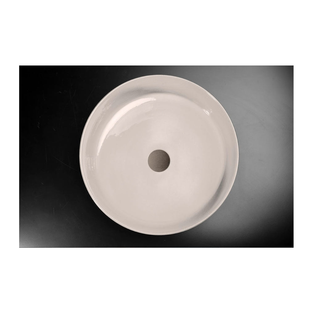 Lavandino da appoggio in argilla cm 42x16h serie Indextinta by Cipi - interno Bianco lucido