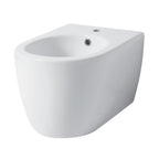 Santari sospesi serie Skip 55 in ceramica bianca con coprivaso chiusura softclose- Disegno Ceramica