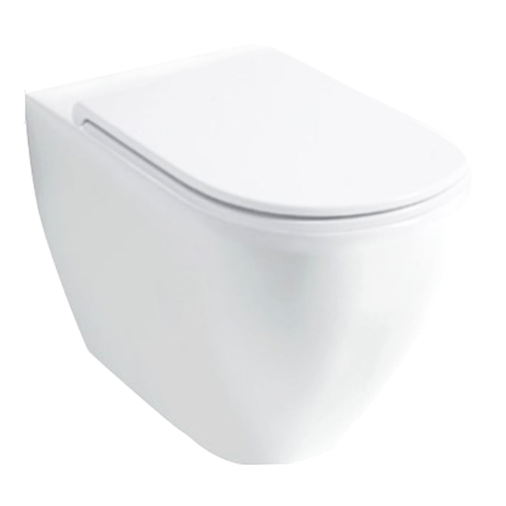 Wc filomuro serie Skip 50 in ceramica con coprivaso chiusura softclose - Disegno Ceramica