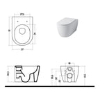 Santari sospesi serie Skip 50 in ceramica bianca con coprivaso chiusura softclose- Disegno Ceramica