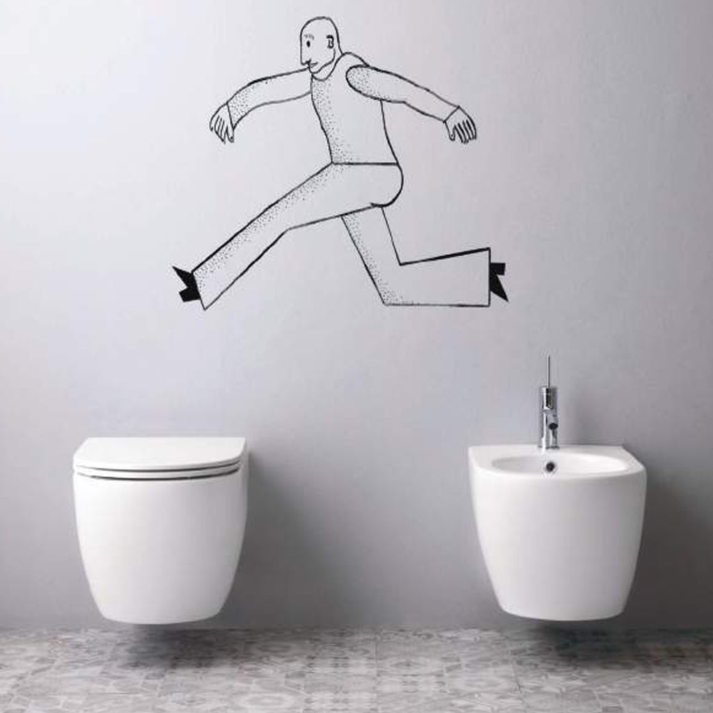 Santari sospesi serie Skip 50 in ceramica bianca con coprivaso chiusura softclose- Disegno Ceramica