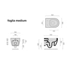 WC Sospeso senza brida Domus Falerii  Foglia Medium rimfree con sedile soft-close