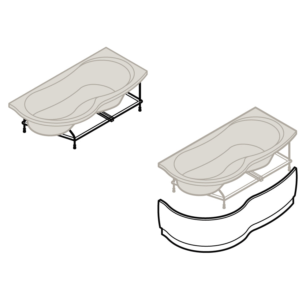 Vasca Bagno angolare Venus in acrilico con idromassaggio cm 170x70 versione sinistra