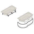 Vasca Bagno angolare Venus in acrilico con idromassaggio cm 170x70 versione sinistra