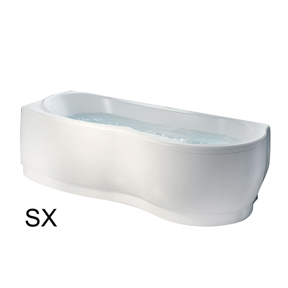 Vasca Bagno angolare Venus in acrilico con idromassaggio cm 170x70 versione sinistra