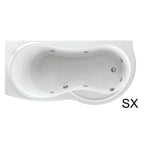 Vasca Bagno angolare Venus in acrilico con idromassaggio cm 170x70 versione sinistra