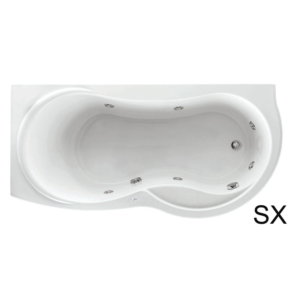 Vasca Bagno angolare Venus in acrilico con idromassaggio cm 170x70 versione sinistra