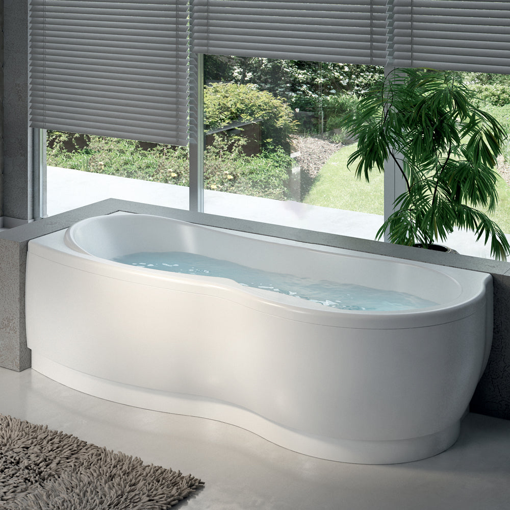 Vasca Bagno angolare Venus in acrilico con idromassaggio cm 170x70 versione sinistra