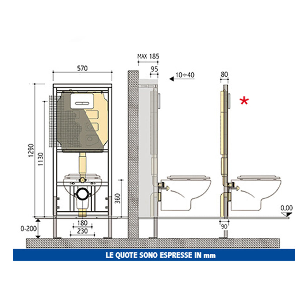 Cassetta incasso Pucci 'Eco' Modulo per pareti in muratura e cartongesso
