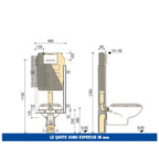 Cassetta incasso Pucci 'Sara Rapido' per wc sospesi- pareti in muratura