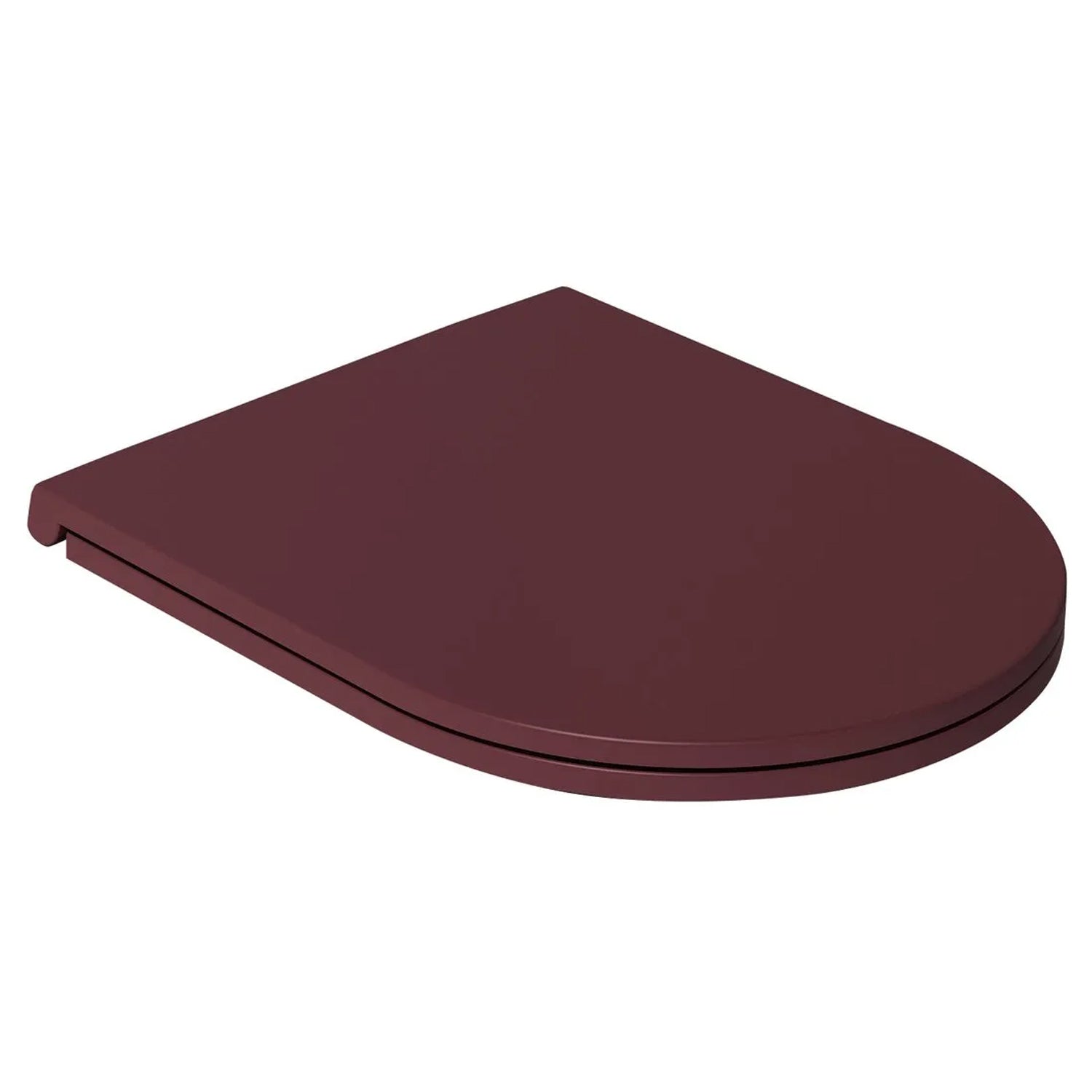Copriwater Soft Close per vaso sospeso BathCore serie Infinity color Bordeaux Opaco