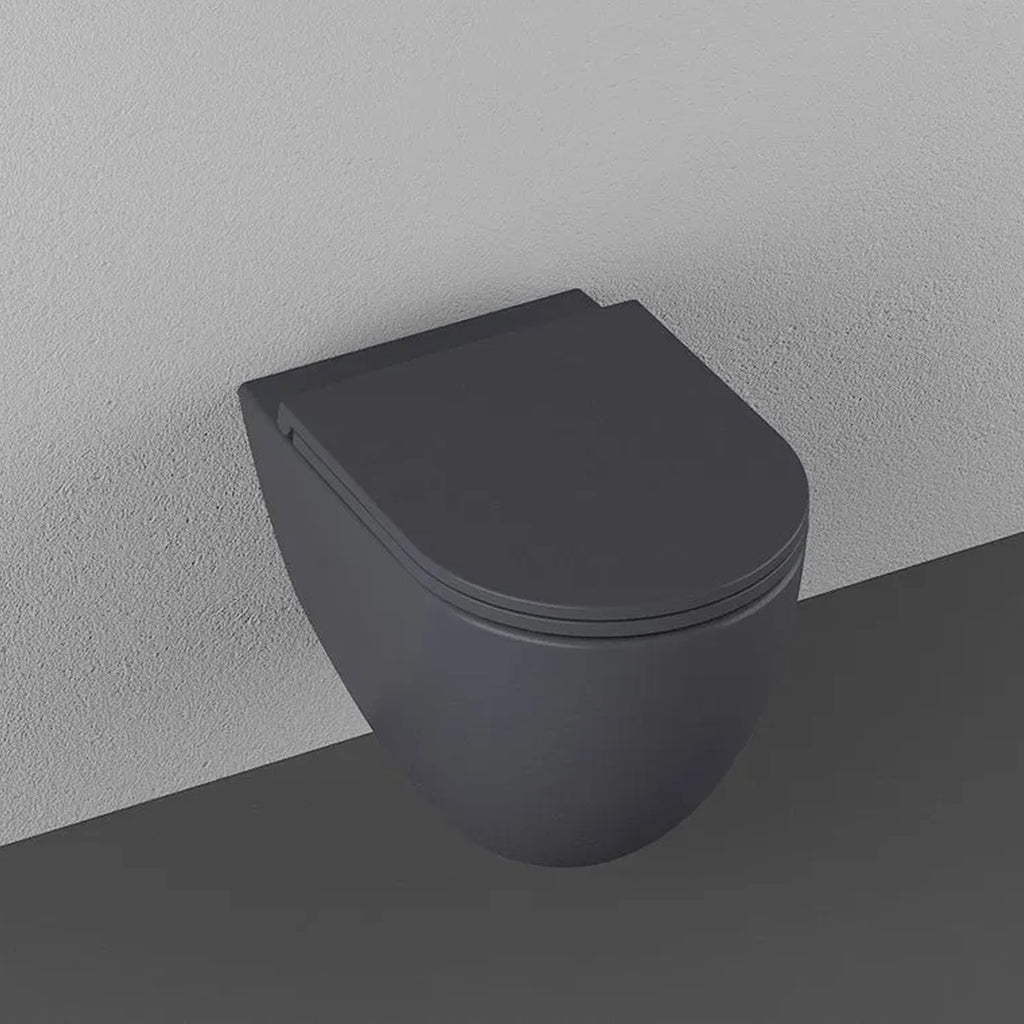 Sanitari sospesi Rimless con copriwater Soft Close BathCore serie Infinity 53x36