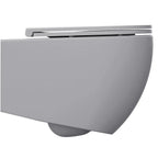Sanitari sospesi Rimless con copriwater Soft Close BathCore serie Infinity 53x36,5xH40 cm color Grigio Pietra Opaco