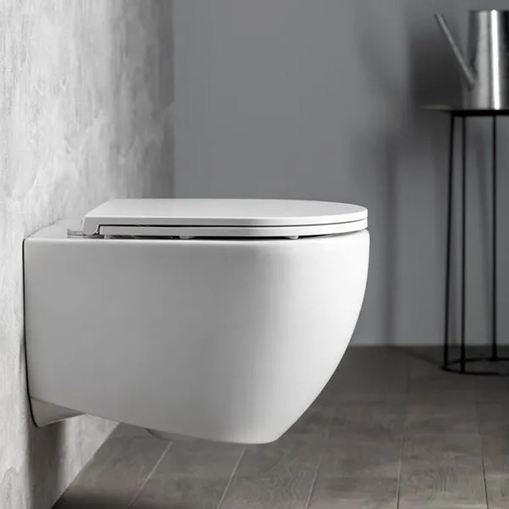 Vaso Sospeso Rimless BathCore Infinity Bianco Moderno