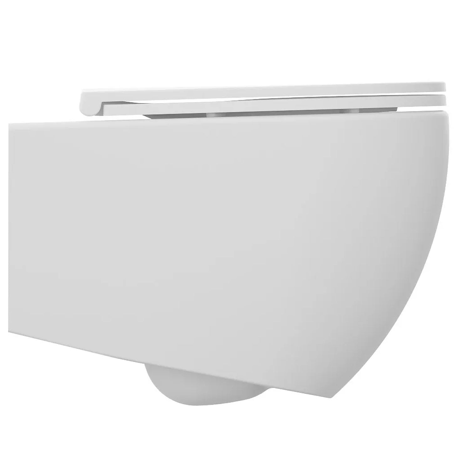 Copriwater Soft Close per vaso sospeso BathCore serie Infinity color Bianco Opaco