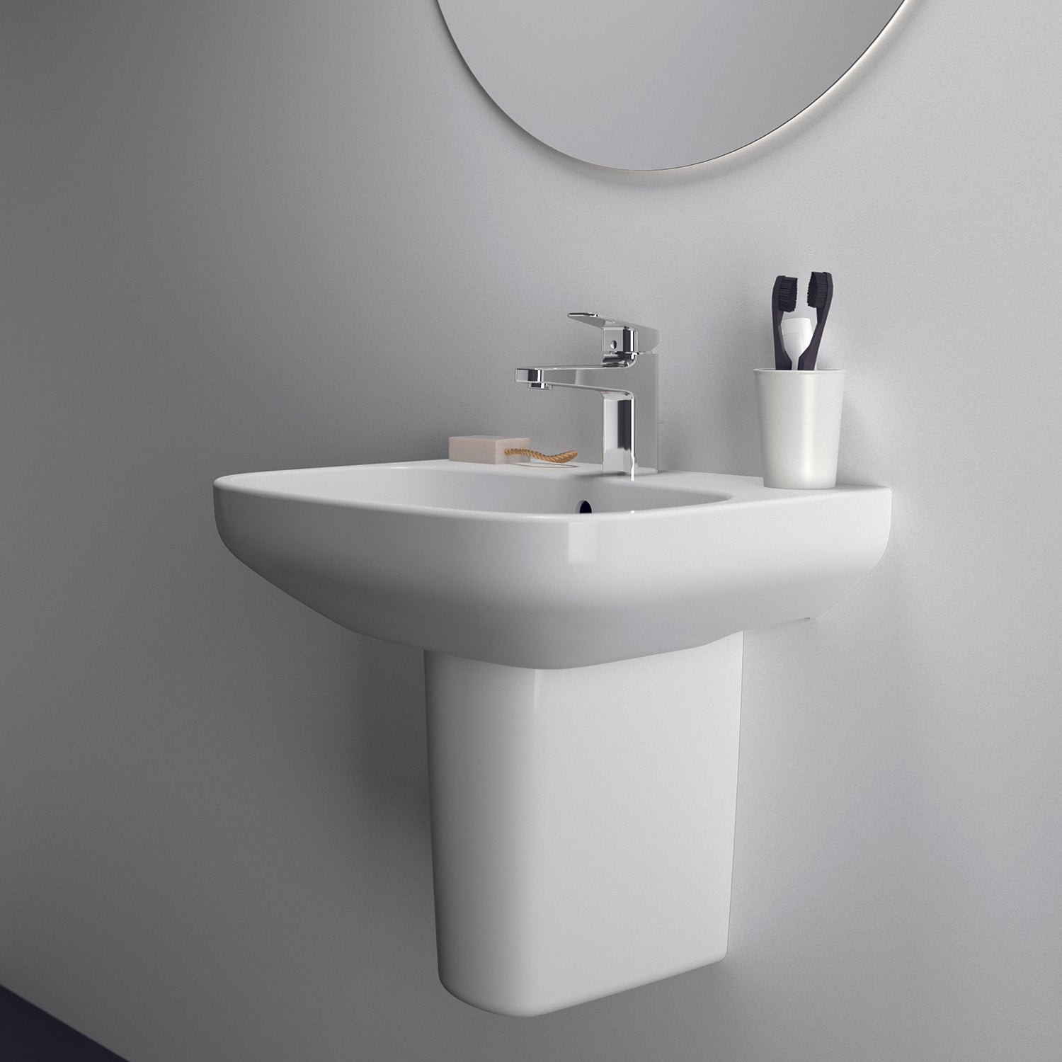 Lavabo sospeso Ideal Standard modello I.life A 55x44 cm